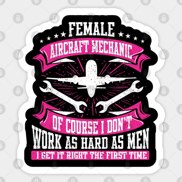 Aircraft Mechanic Aviation Airplane Mechanic Sticker by IngeniousMerch